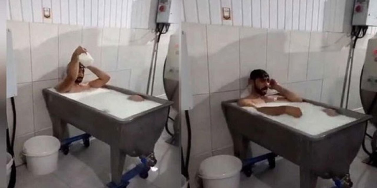 Süt banyosu skandalında flaş karar! O işçiler...