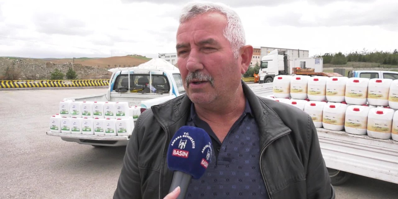 ANKARA BÜYÜKŞEHİR ÇİFTÇİLERE SIVI GÜBRE DESTEĞİNİ BAYRAM ÖNCESİ TAMAMLANDI