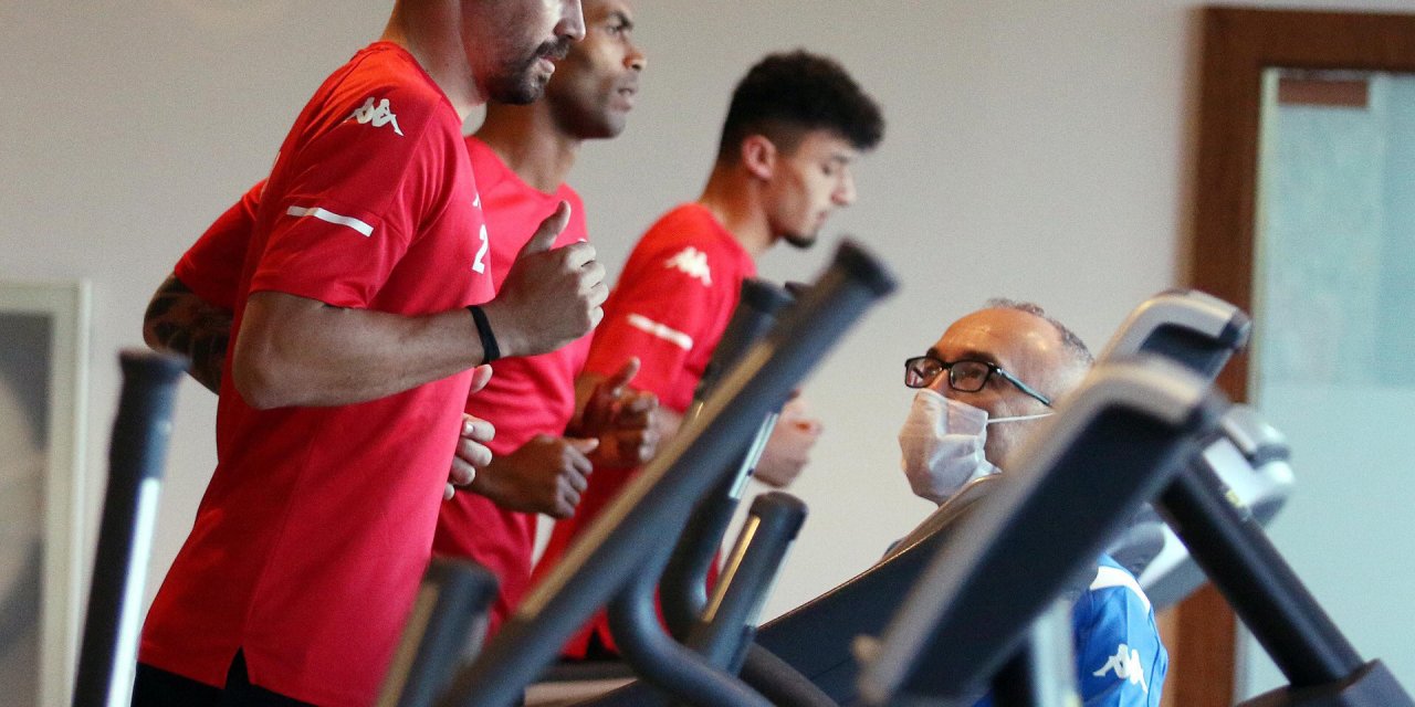 Antalyasporlu futbolcular laktat testinden geçti