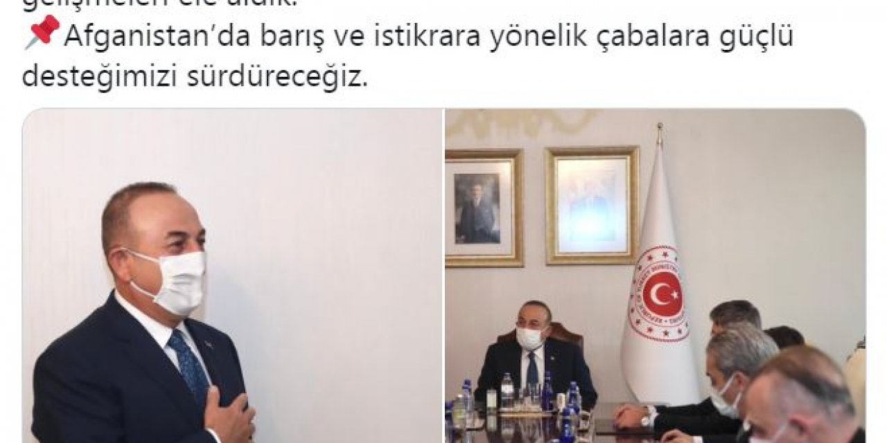 Bakan Çavuşoğlu, ABD'nin Afganistan Özel Temsilcisi Halilzad'ı kabul etti