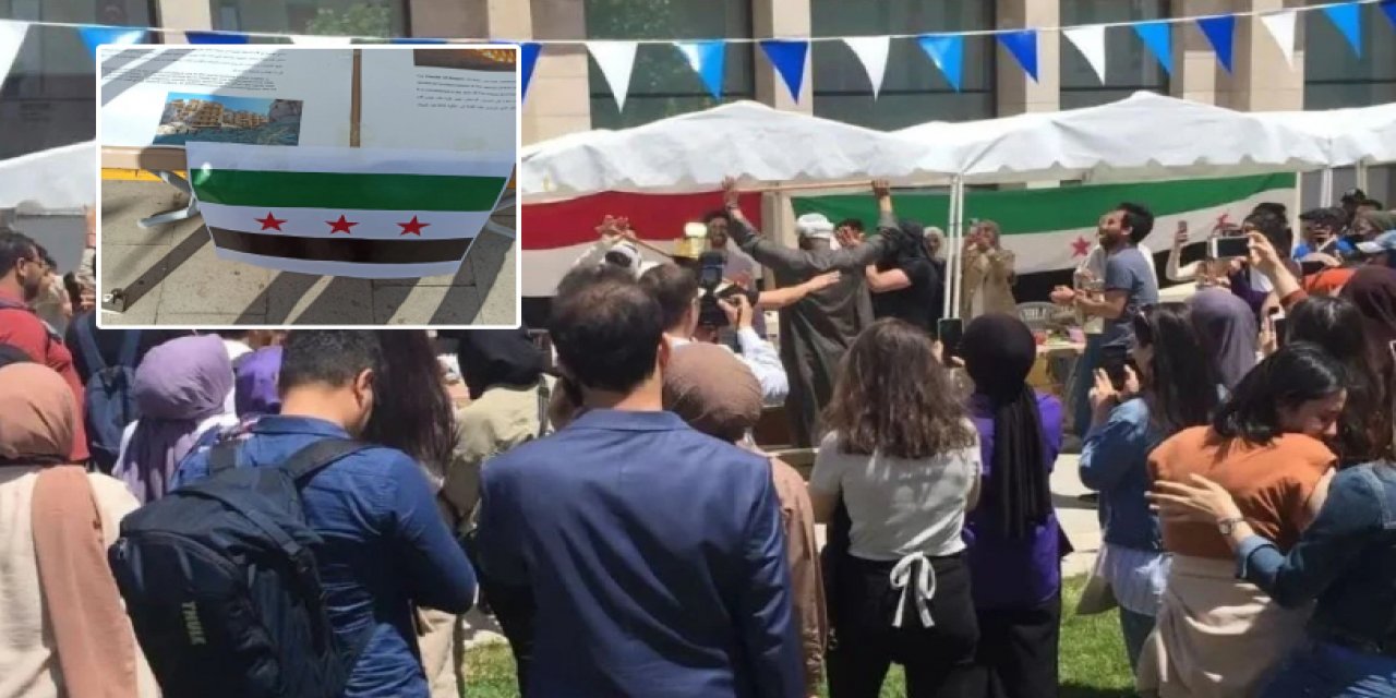 Ankara'da üniversite etkinliğinde ÖSO bayrağı: 'Neyin hazırlığı içinde olduğunuzu biliyoruz'