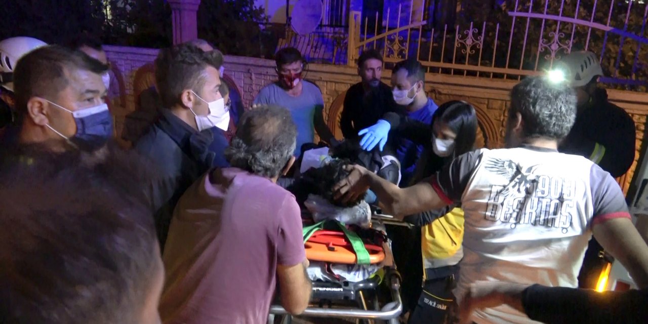 4 katlı binanın terasından demir parmaklıkların üzerine düştü