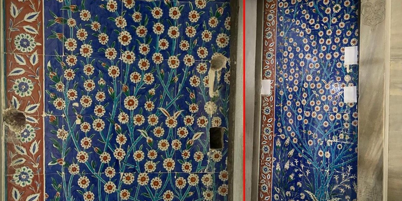 Topkapı Sarayı’nda 500 yıllık çinileri matkapla deldiler