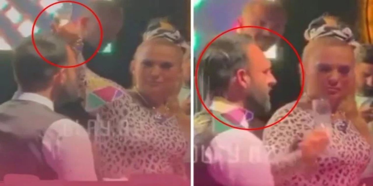 Demet Akalın, beğenmediği şampanyayı garsonun 'başından aşağı' döktü