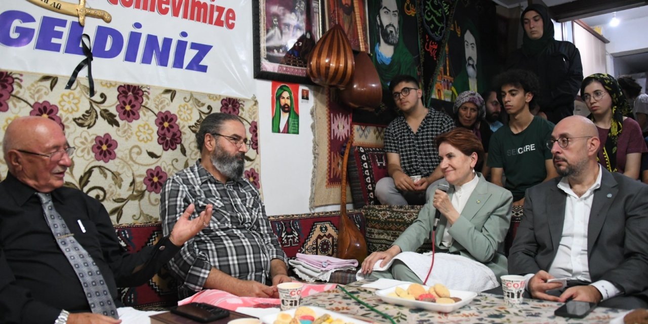 Akşener, saldırıya uğrayan Şah-ı Merdan Cemevi’ni ziyaret etti