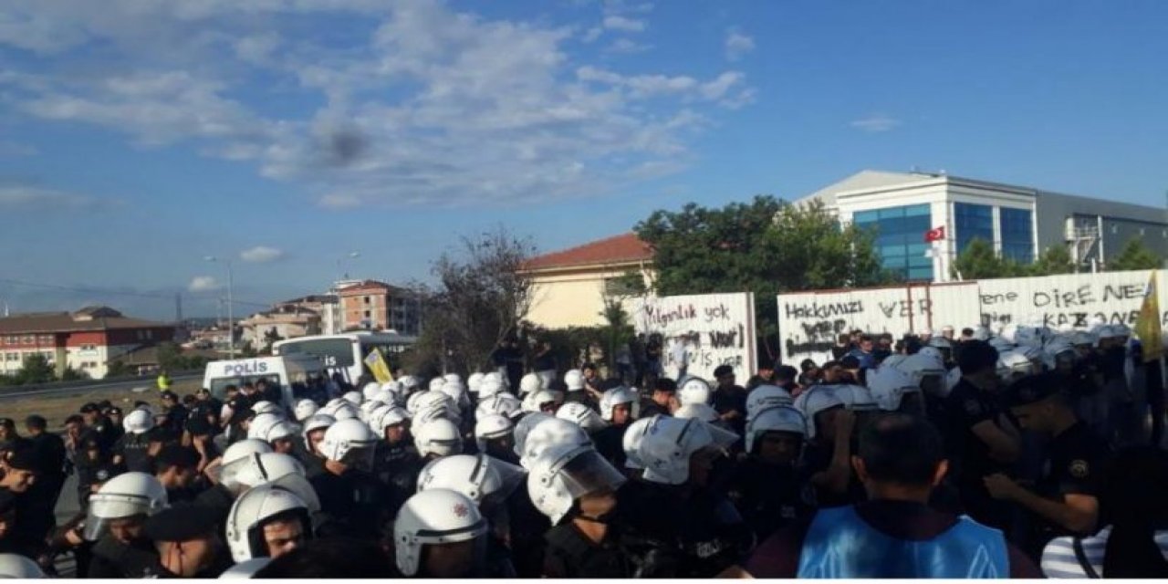 ETF Tekstil'de eylemdeki işçilere polis müdahalesi