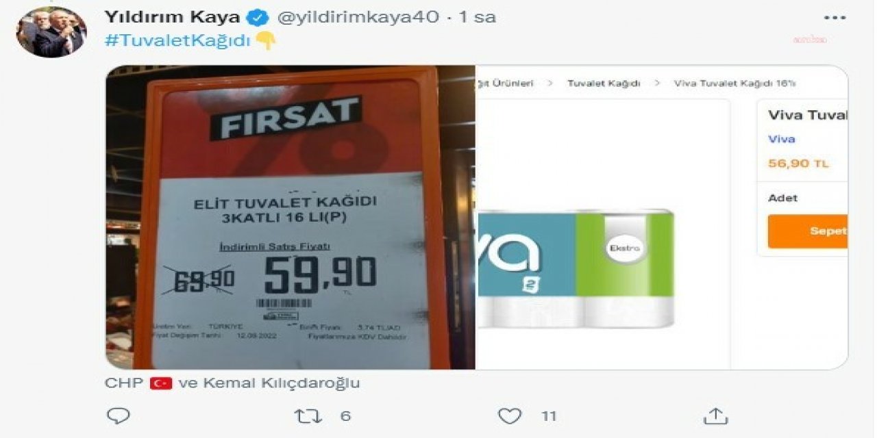 YILDIRIM KAYA, TARIM KREDİ KOOPERATİFLERİ MARKETLERİİLE PİYASADAKİ DİĞER MARKET FİYATLARINI KARŞILAŞTIRDI: "TARIM KREDİ MARKET ÜRÜNLERİ DAHA PAHALI"