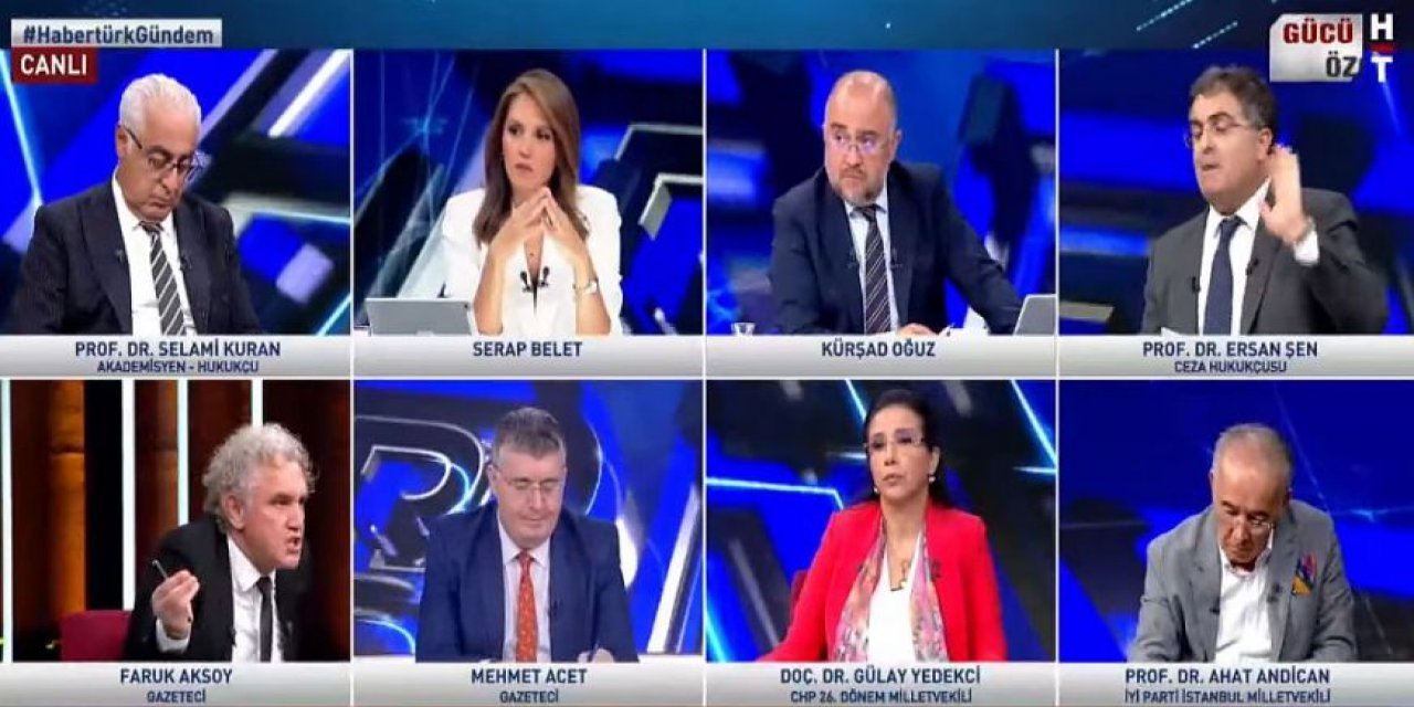 Habertürk'te canlı yayınında  Ersan Şen Faruk Aksoy arasında gergin anlar