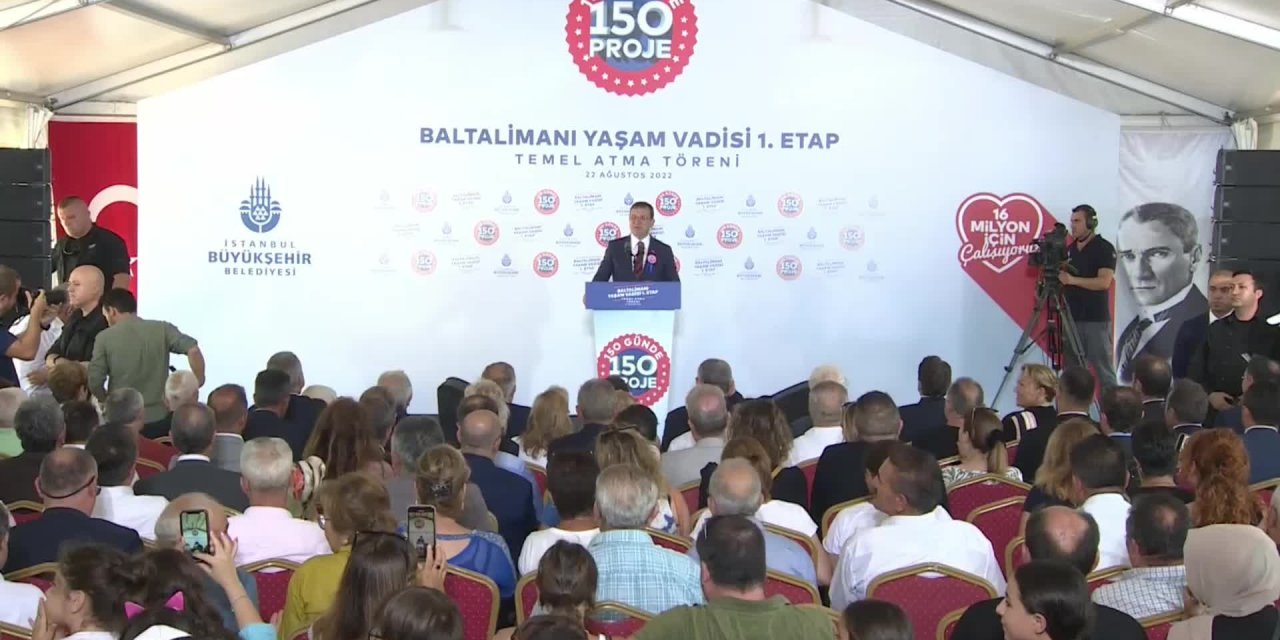 İMAMOĞLU, BALTALİMANI YAŞAM VADİSİ'NİN TEMELİNE İLK HARCI KOYDU: “PROTOTİP GİBİ, ‘MİLLET BAHÇELERİ’ YERİNE YENİ MODEL ORTAYA KOYUYOR ÖZGÜN VADİLER HAYATA GEÇİRİYORUZ”