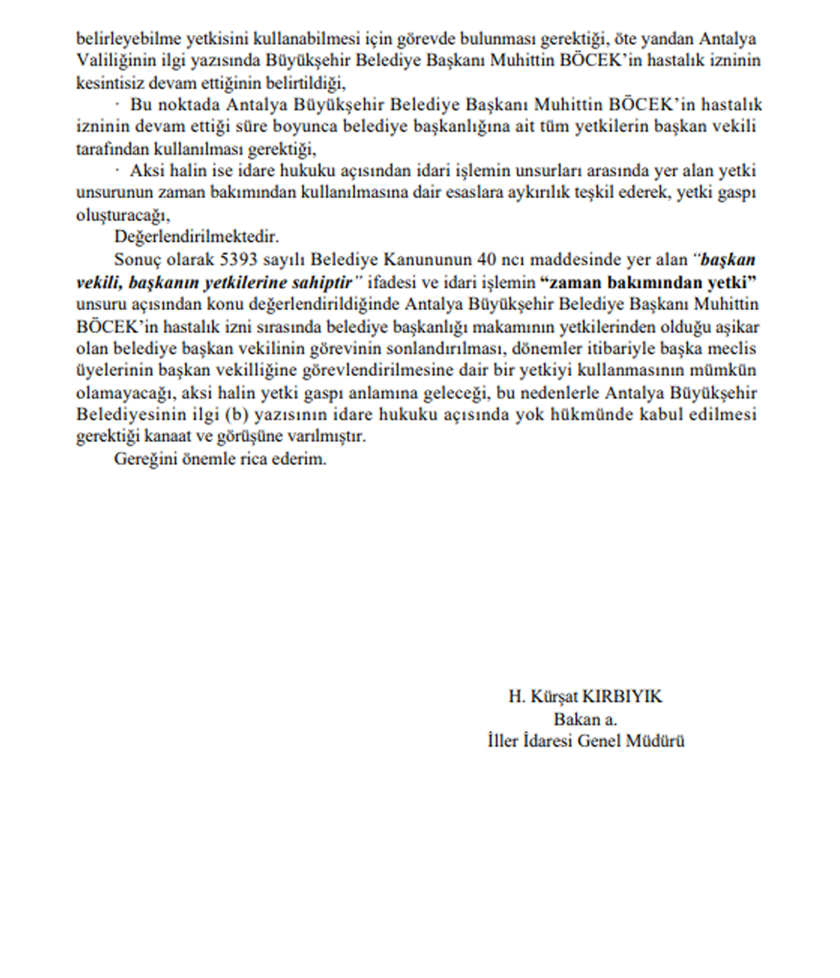 Antalya Büyükşehir'de 'yetki' krizi