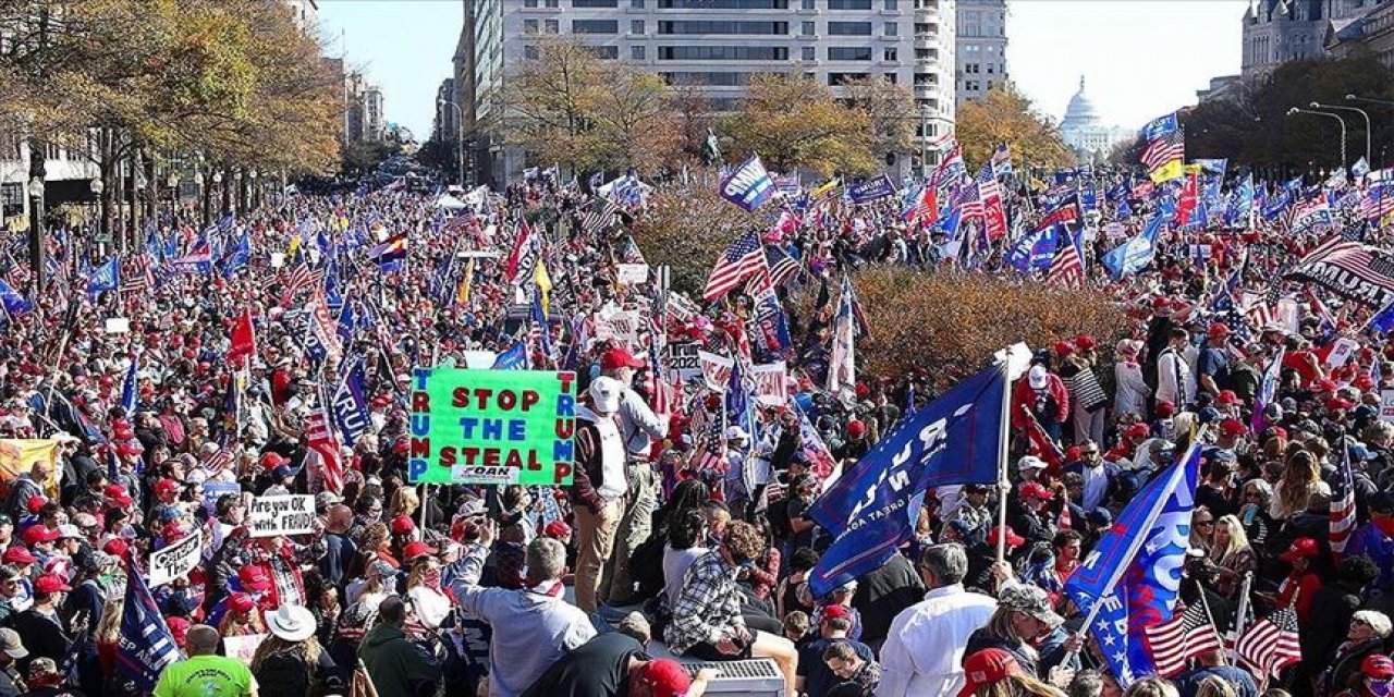 ABD’nin başkentinde Trump'a destek gösterilerinde arbede  yaşandı