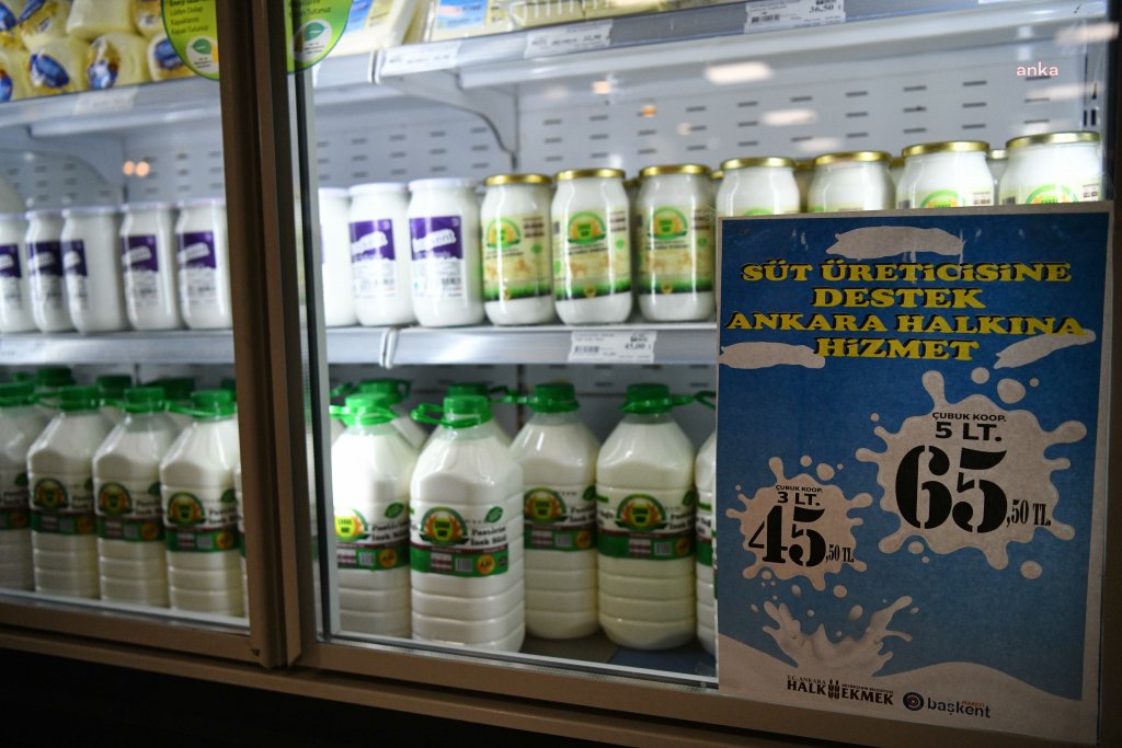 Başkent marketlerde uygun fiyata pastörize süt satışları başladı