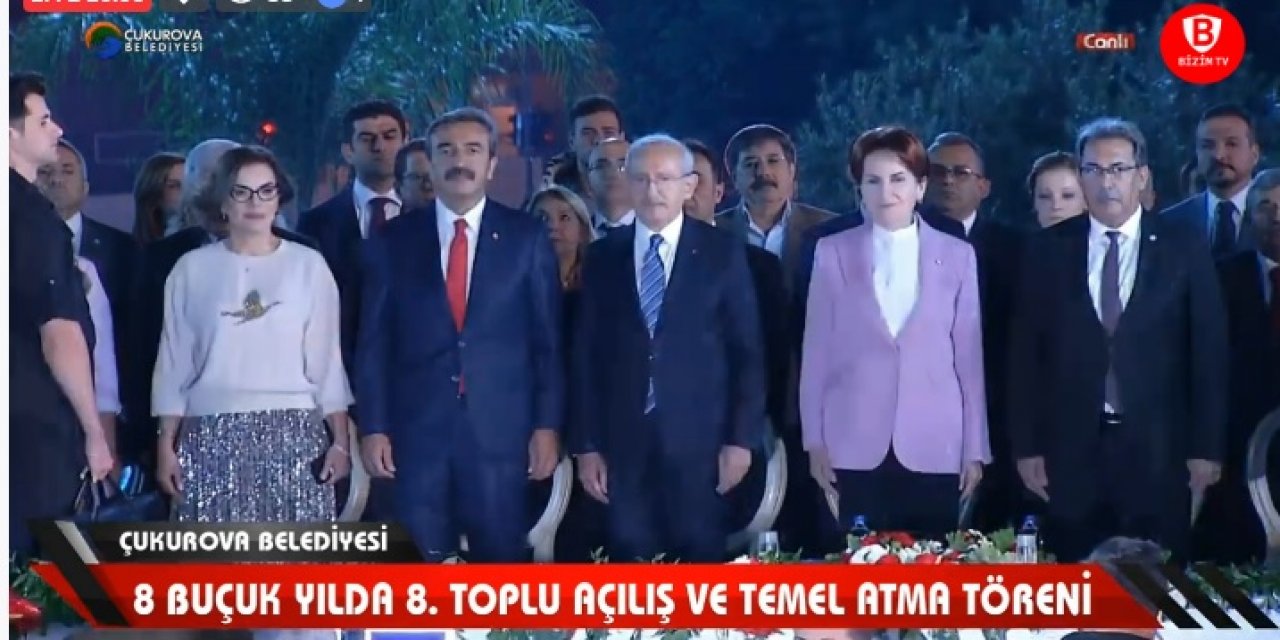 Kılıçdaroğlu ve Akşener, Adana'da açılış ve temel atma törenine katıldı