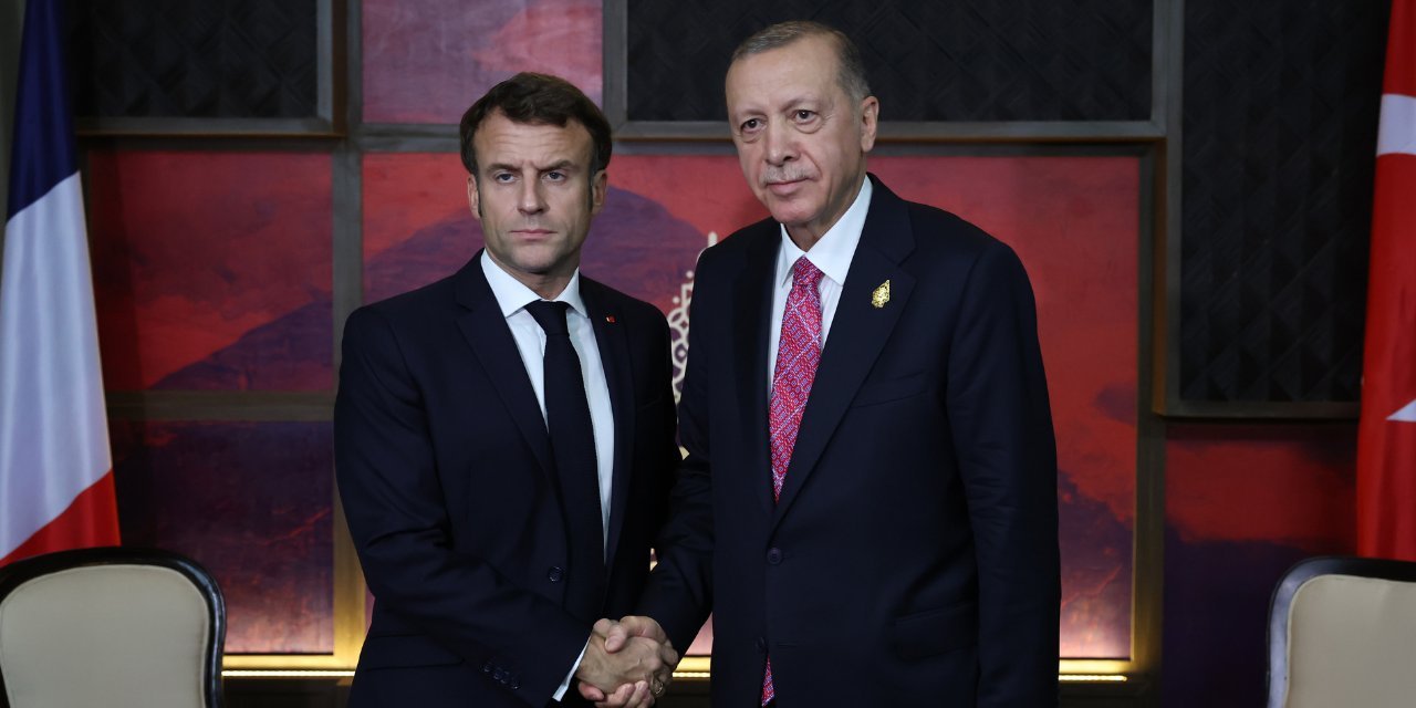 Erdoğan, Macron ile görüştü