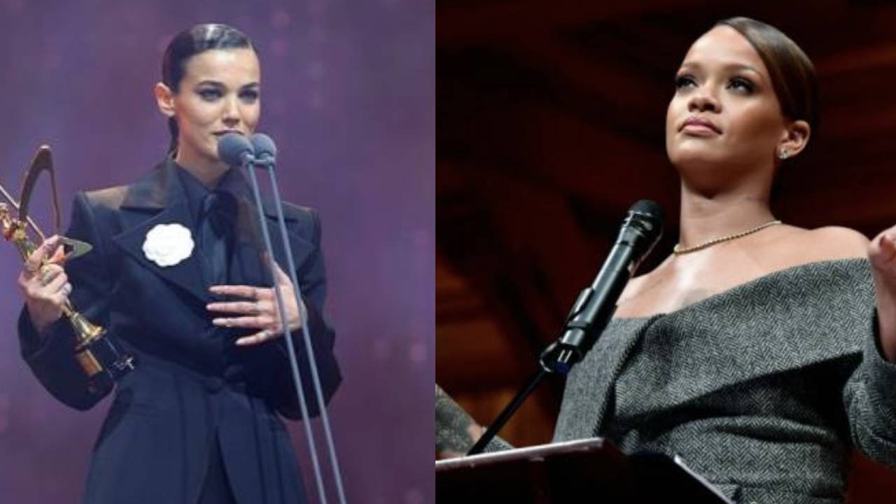 Pınar Deniz'in konuşmasıyla Rihanna'nınki arasında büyük benzerlik