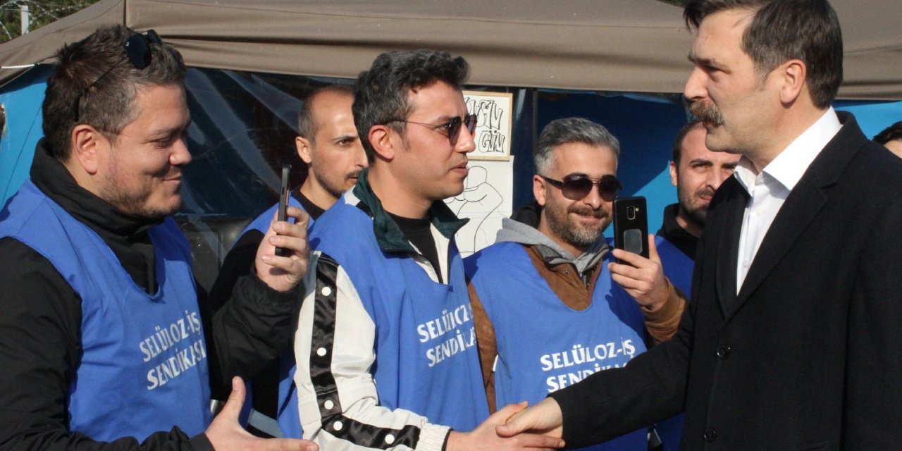 TİP Başkanı Baş'tan grevdeki işçilere destek: 'Hakkı olan ne varsa döve döve alacak'