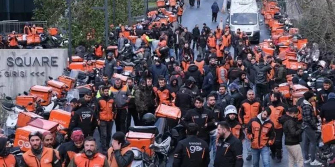 Eylem yapan Trendyol Go kuryeleri kazandı