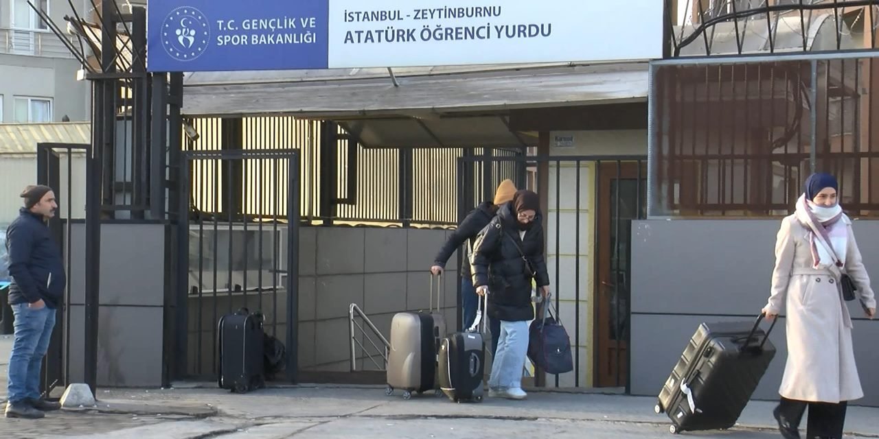 Depremzedelerin kalacağı yurtlar boşaltılmaya başlandı