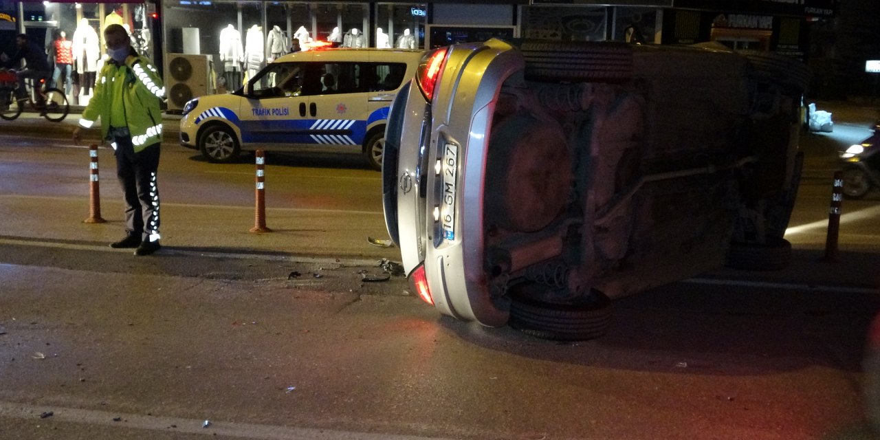 Takla atıp yan yatan otomobilin alkollü sürücüsü: Hiçbir şeye sap olamadım