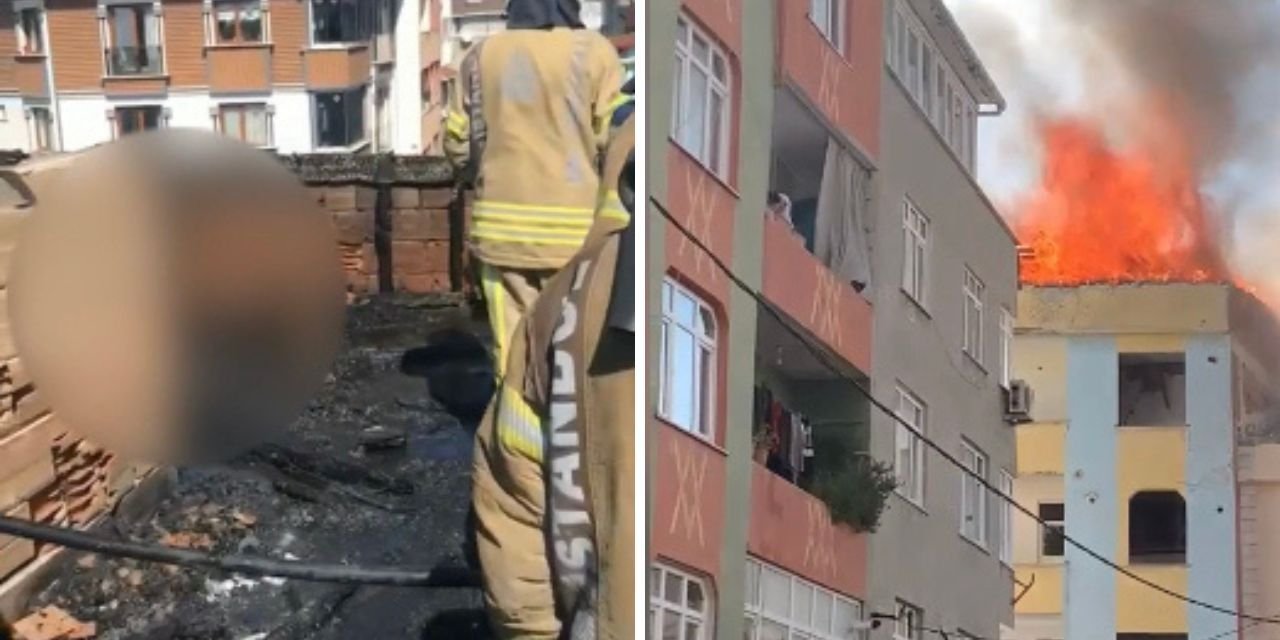 Metruk binada yangın sonrası ceset bulundu