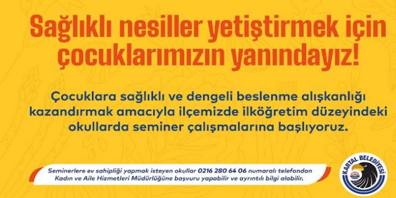 Kartal Belediyesi, Sağlıklı Nesiller İçin Okullarda Seminer Çalışmalarına Başlıyor