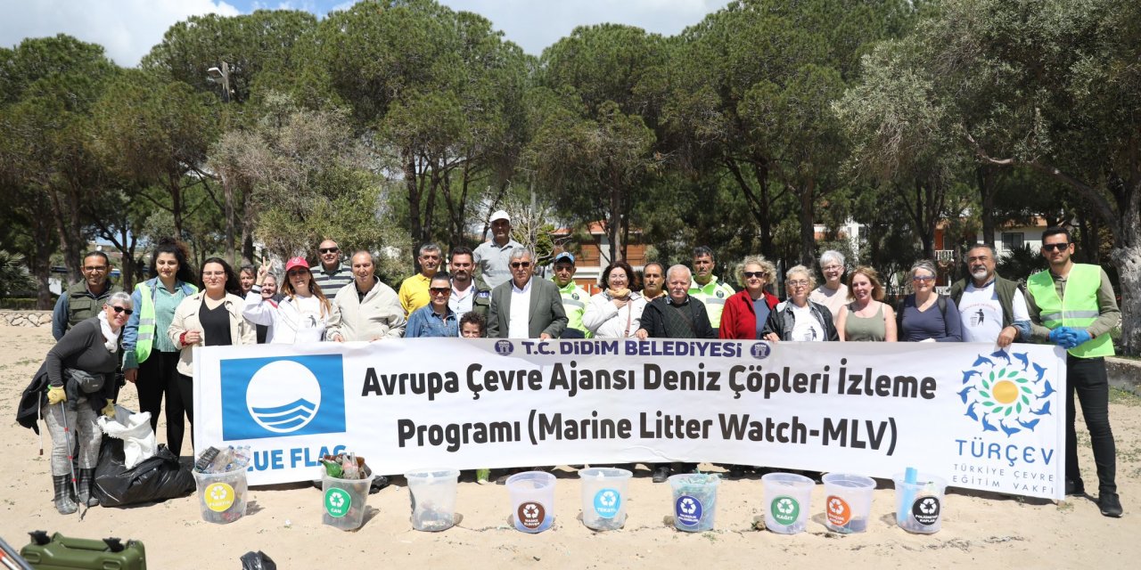 DİDİM AVRUPA DENİZ ÇÖPLERİ İZLEME PROGRAMI KAPSAMINDA SAHİL TEMİZLİĞİ YAPILDI