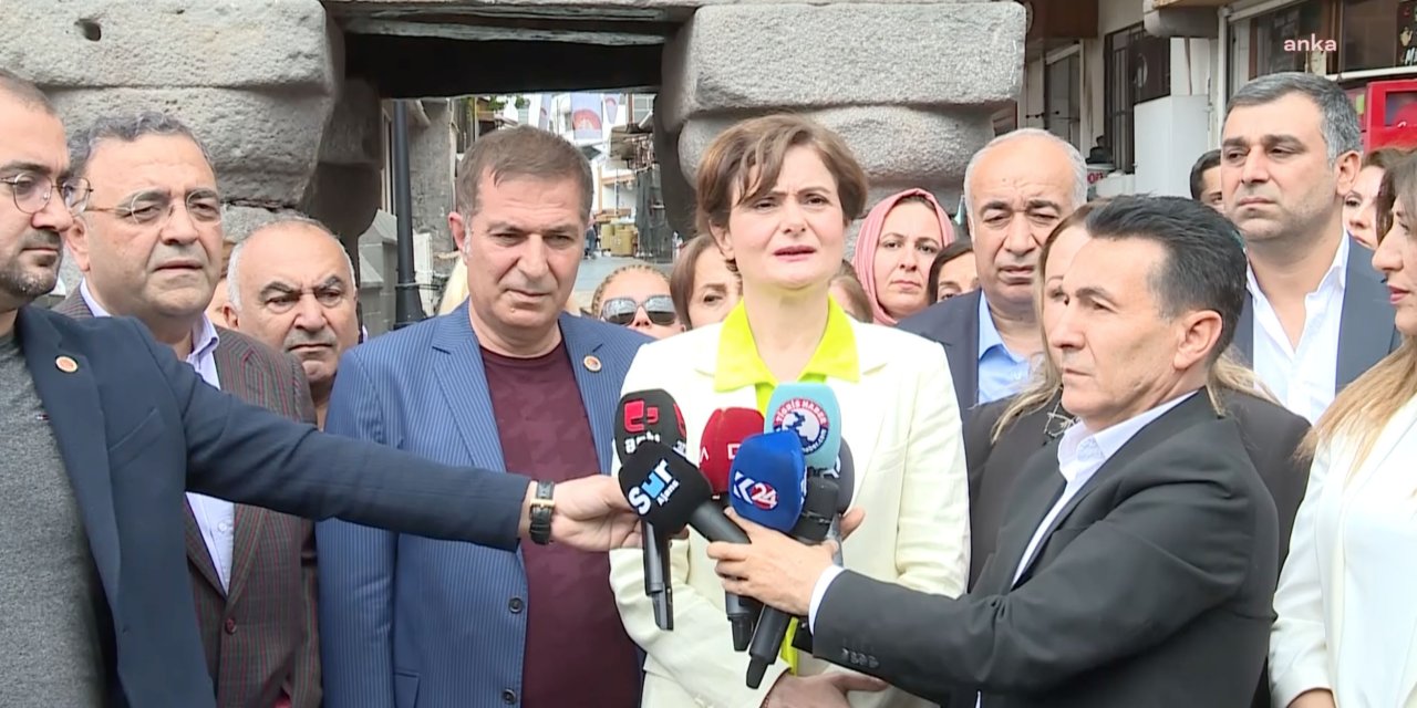 Kaftancıoğlu, Dört Ayaklı Minare önünde açıklama yaptı: Tahir Elçi'nin mücadelesini sürdüreceğiz