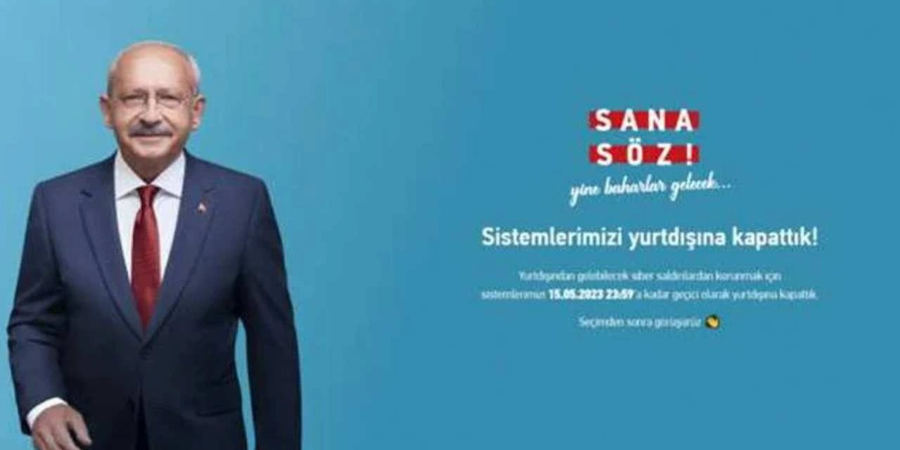 CHP internet sitesini 'siber saldırılardan korunmak için' yurt dışına kapattı