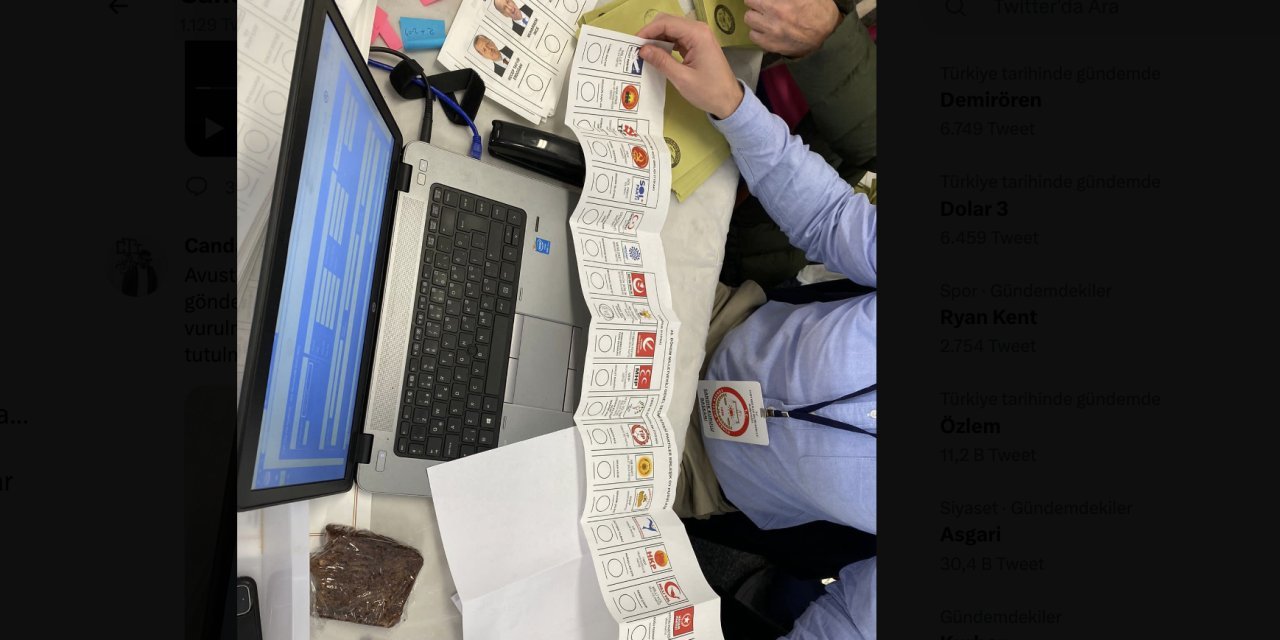 Gazeteci Işık, fotoğraf paylaştı: Avusturalya'da bir partinin mührü vurulmuş pusulalar çıkmış