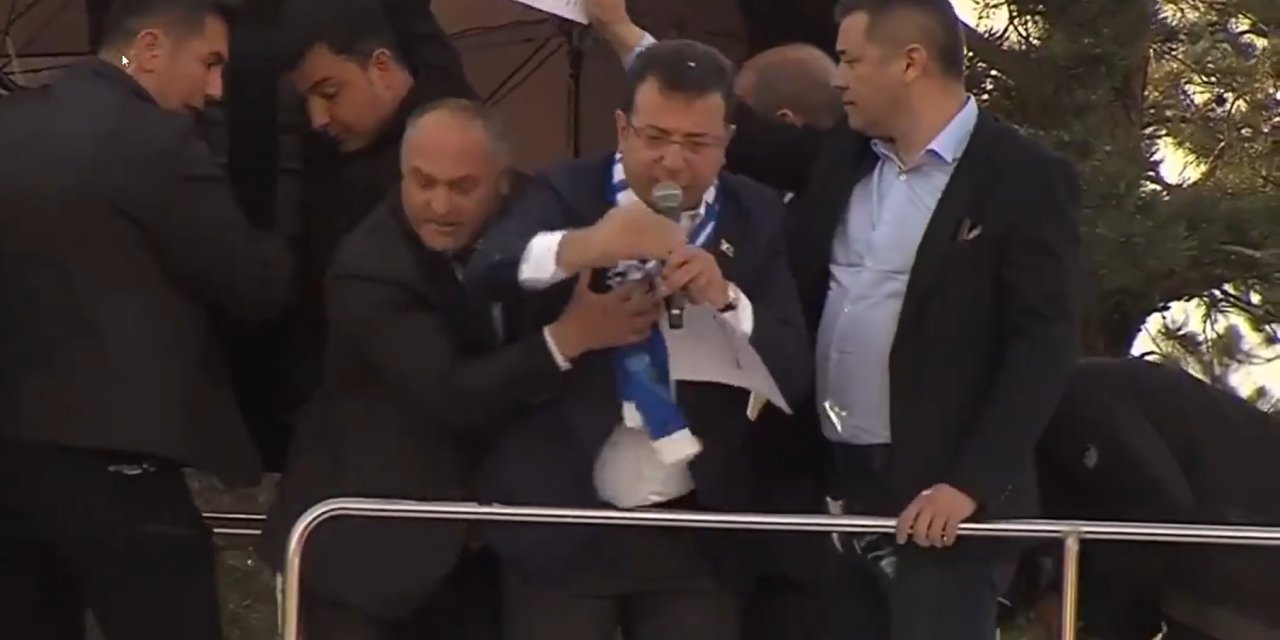 İBB Başkanı Ekrem İmamoğlu'na Erzurum’da ülkücü bir grup tarafından provokasyon ve taşlı saldırı: Miting sonlandırıldı