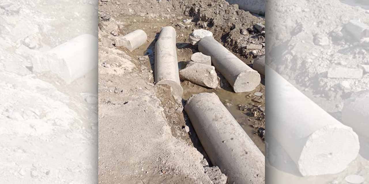 Su hattı kazarken tarihi eser buldular