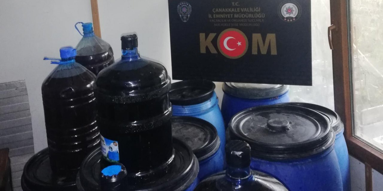 Çanakkale'de bir evde 1.5 ton sahte şarap ele geçirildi