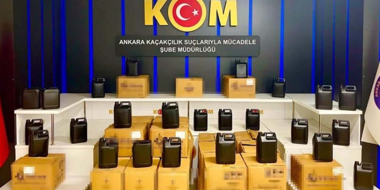 Ankara'da 3,5 ton etil alkol ele geçirildi