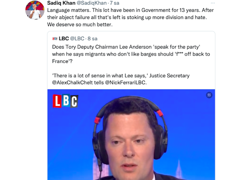 İngiltere'de iktidardaki Muhafazakar Partinin Başkan Yardımcısı Lee Anderson, Express haber sitesine yaptığı açıklamada, net konuştu.