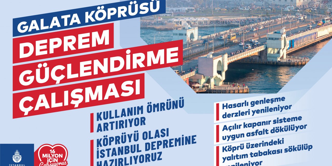 Galata Köprüsü’nde 29 Yıl Sonra Yenileme Çalışması