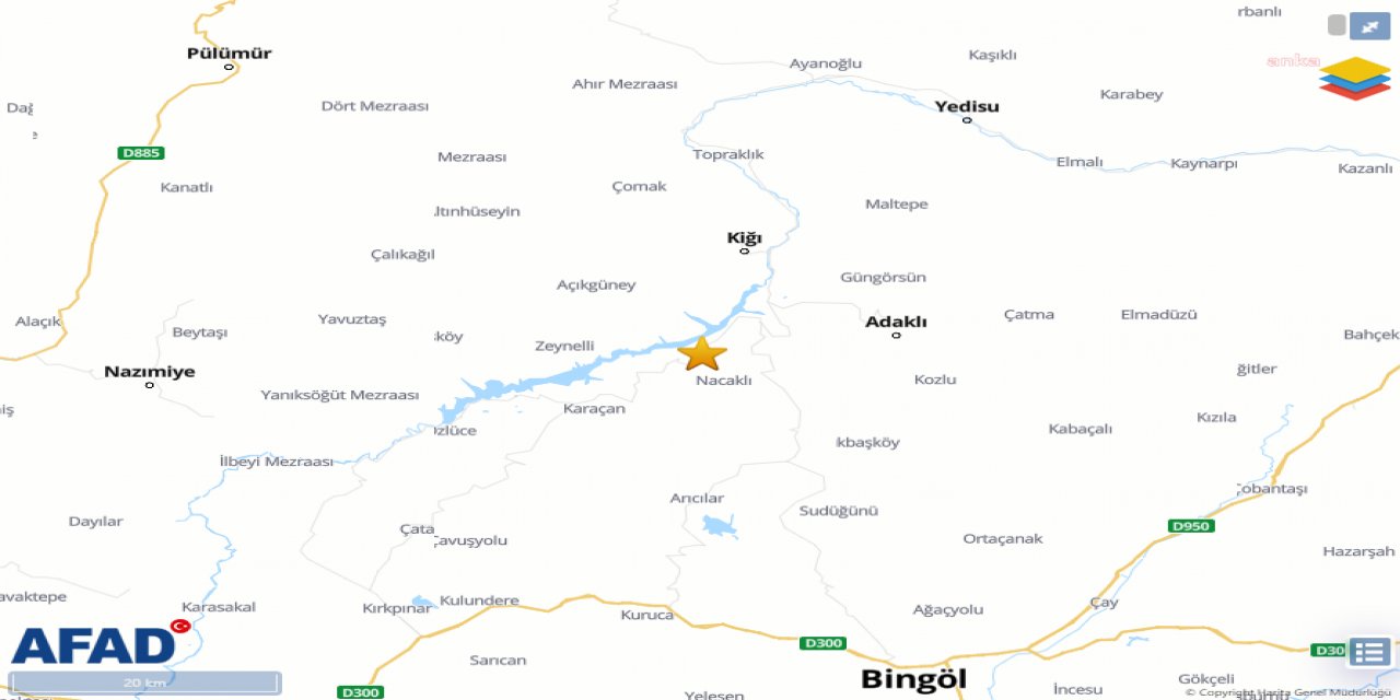 Bingöl'de 4.2 büyüklüğünde deprem
