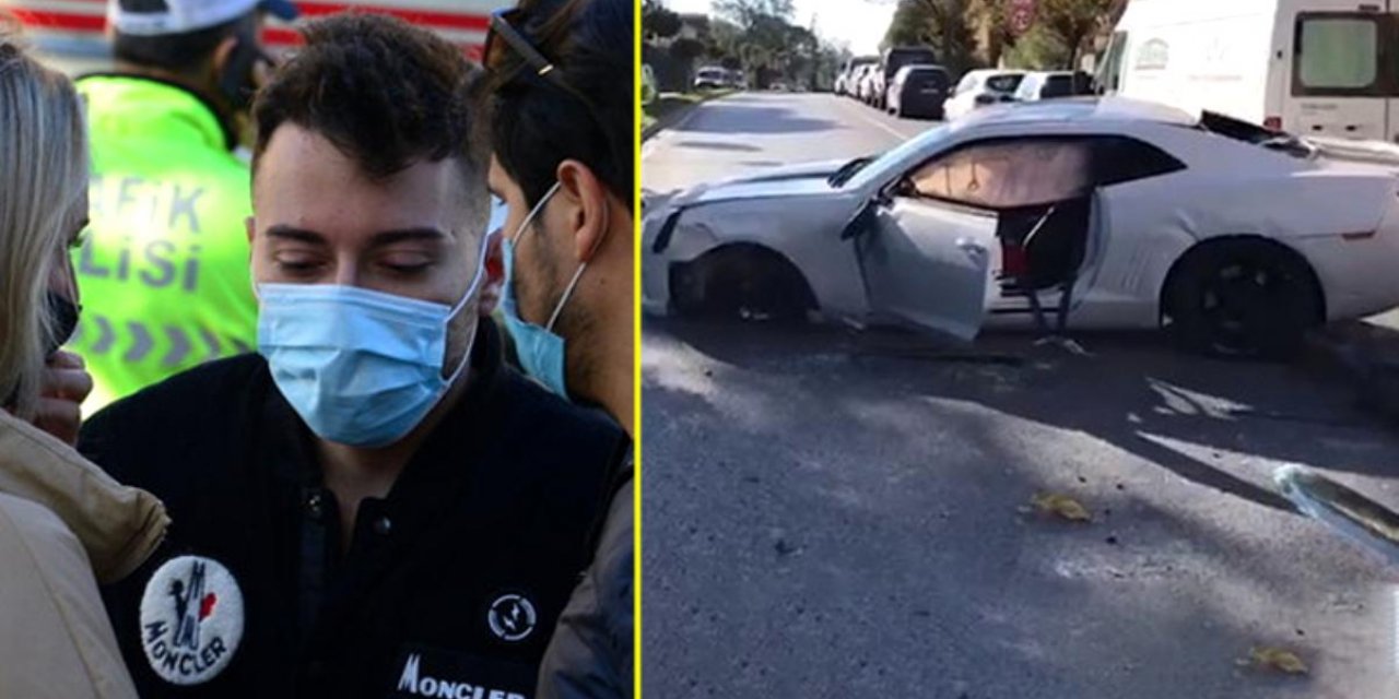 Sosyal medya fenomeni Etiler'de lüks otomobiliyle kaza yaptı!