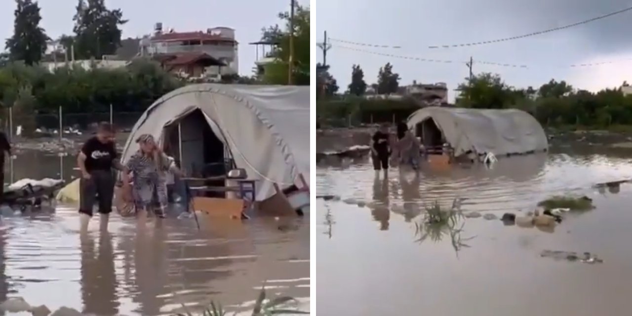 Gökhan Zan’dan Hatay paylaşımı: Çadırkentler sular altında