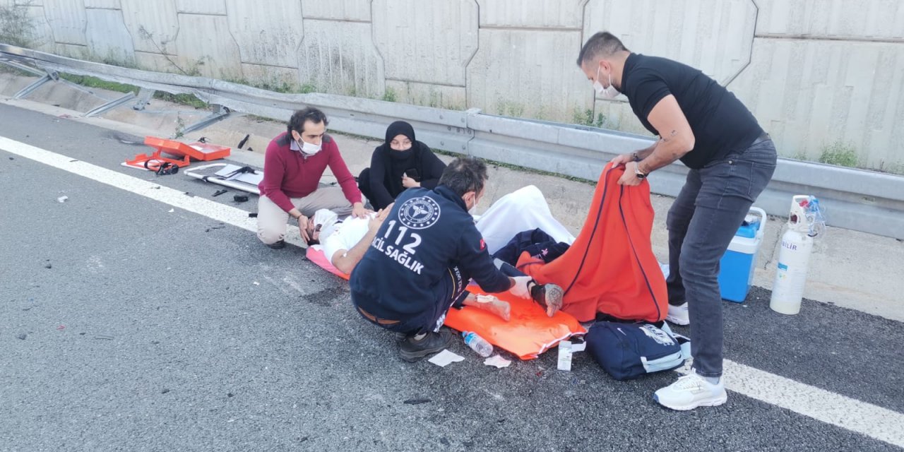 Ambulans 6 metreden düştü, hasta ağır yaralandı
