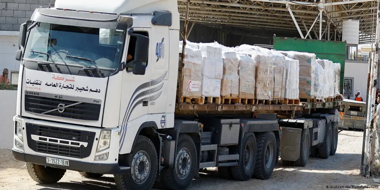 Gazze'ye insani yardım taşıyan 33 tır daha ulaştı