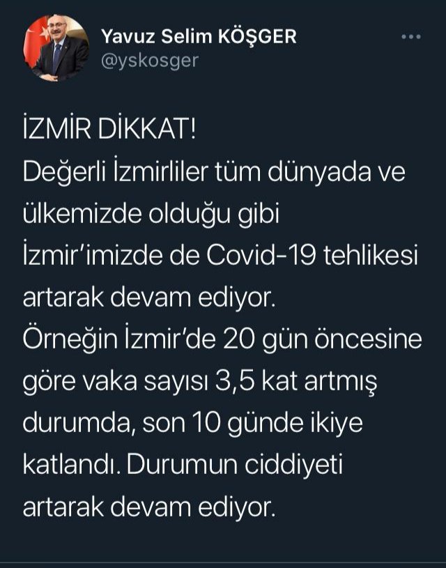 İzmir Valisi Köşger: Vaka sayısı 3,5 kat arttı 