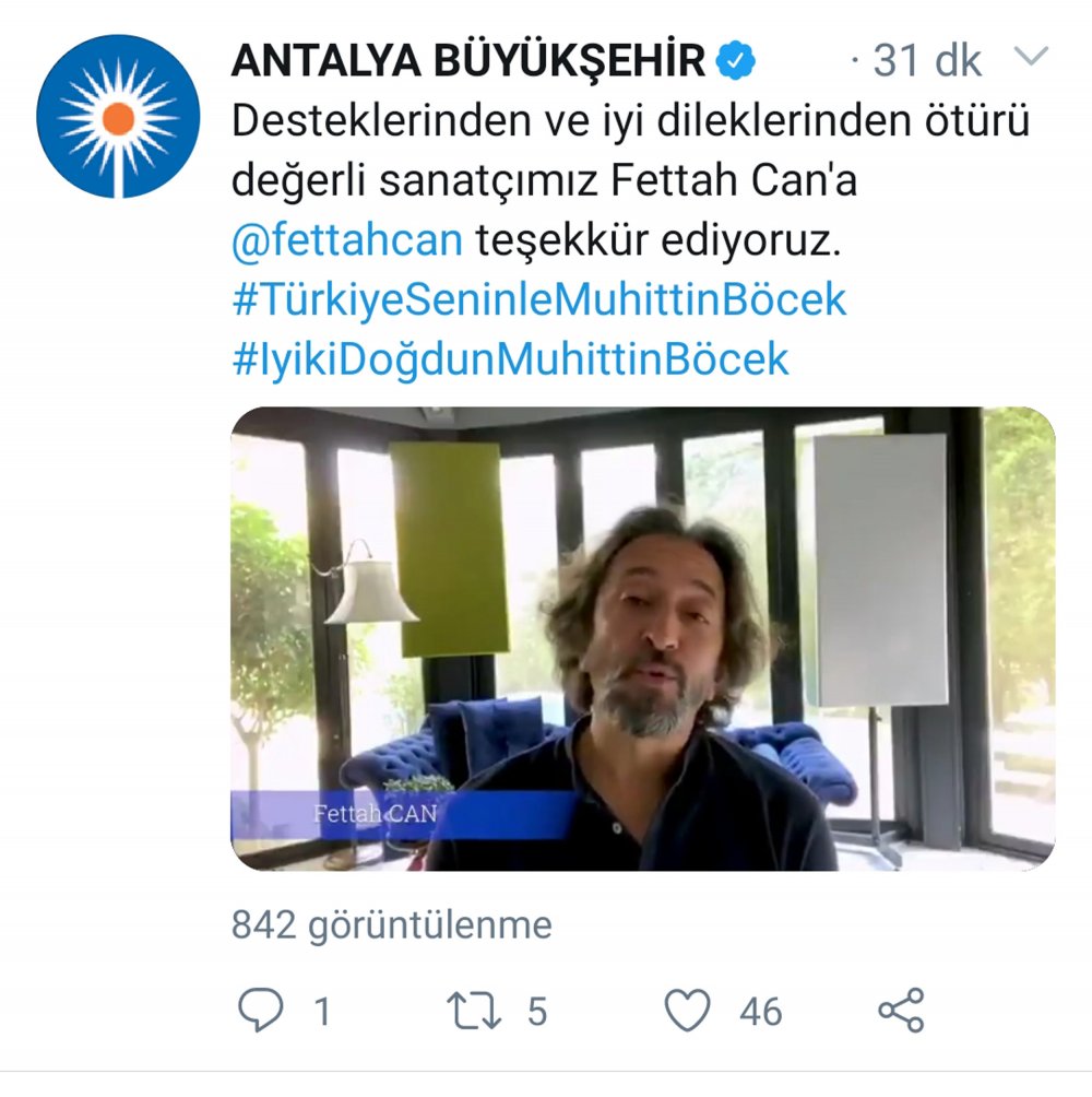 Sanatçılardan Başkan Böcek'e destek