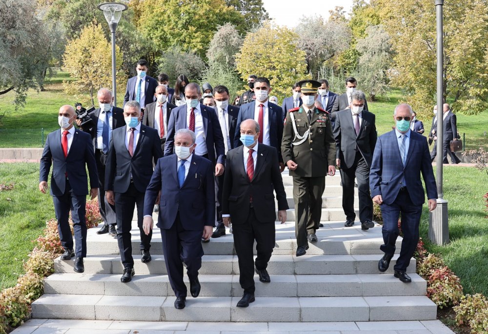 TBMM Başkanı Şentop, KKTC Cumhurbaşkanı Tatar ile görüştü