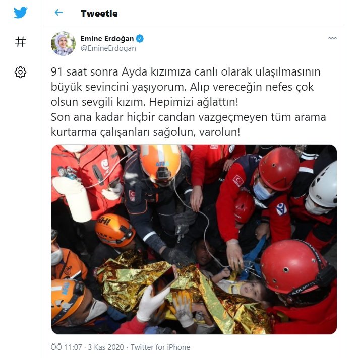 Emine Erdoğan'dan 'Ayda' paylaşımı