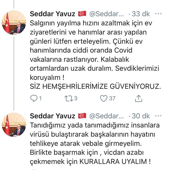 Kocaeli Valisi Yavuz’dan kadınlara gün erteleme ricası