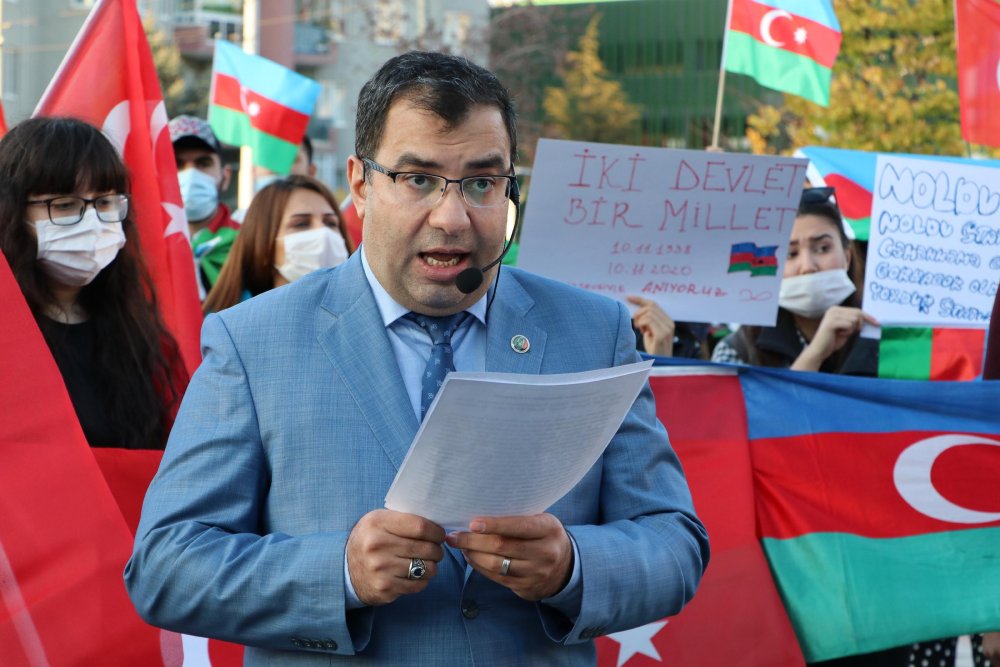 Azerbaycan'ın Karabağ zaferi Eskişehir'de coşkuyla kutlandı