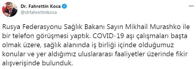 Bakan Koca, Rus mevkidaşı Murashko ile ne görüştü