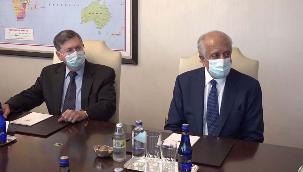 Bakan Çavuşoğlu, ABD'nin Afganistan Özel Temsilcisi Halilzad'ı kabul etti