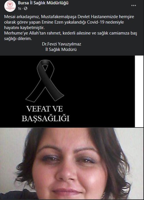 2 çocuk annesi hemşire Ezen, koronavirüse yenik düştü