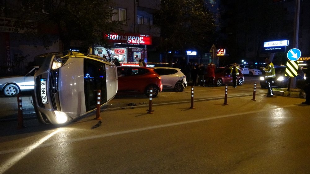 Takla atıp yan yatan otomobilin alkollü sürücüsü: Hiçbir şeye sap olamadım